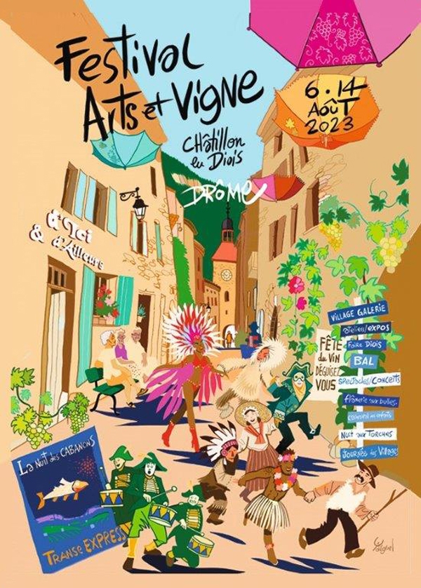 Festival Arts et Vigne affiche 2023